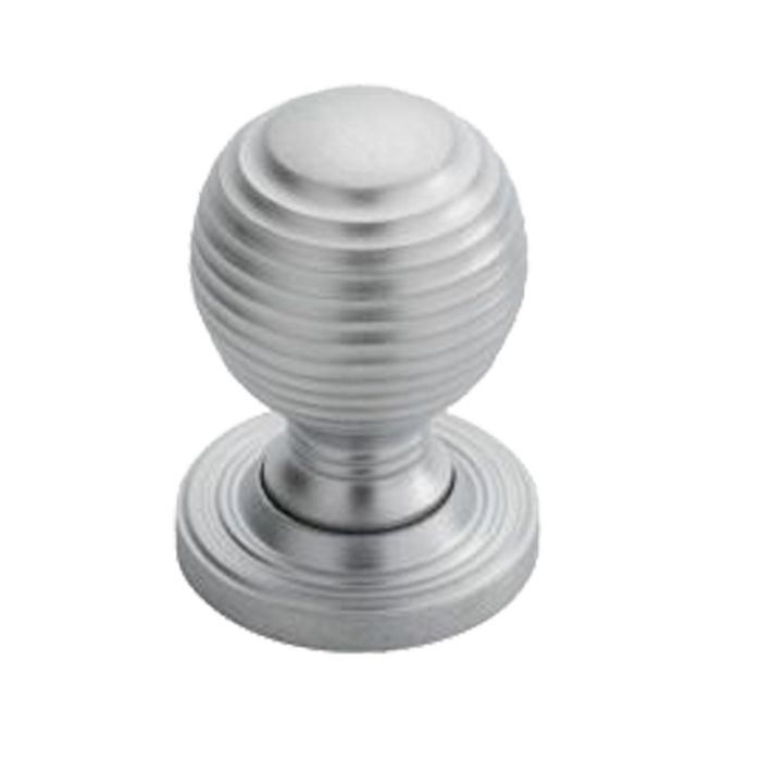 Fingertip Delamain Ringed Cupboard Knob (28mm OR 35mm), Satin Chrome
