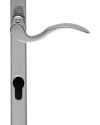 Scroll Narrow Plate, 92mm C/C, Euro Lock, Polished Chrome Door Handles (sold in pairs)