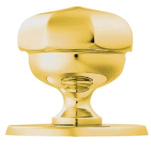 Octagonal Centre Door Knob, PVD Stainless Brass