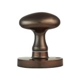 Manital Victorian Oval Mortice Door Knob, Dark Bronze  (sold in pairs)