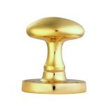 Manital Victorian Oval Mortice Door Knob, Polished Brass  (sold in pairs)