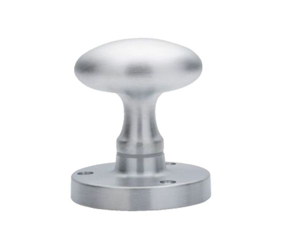 Manital Victorian Oval Mortice Door Knob, Satin Chrome  (sold in pairs)