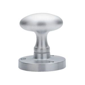 Manital Victorian Oval Mortice Door Knob, Satin Chrome  (sold in pairs)