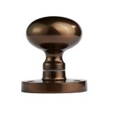 Manital Victorian Mushroom Solid Half Sprung Mortice Door Knob (Face Fixed), Dark Bronze  (sold in pairs)