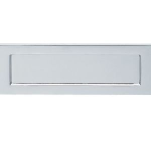 Plain Letter Plate (Multiple Sizes), Polished Chrome