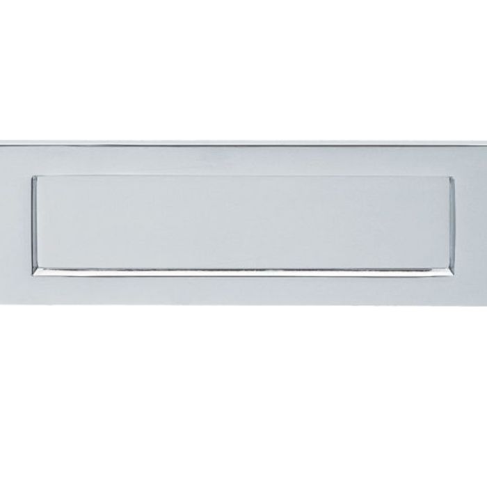 Plain Letter Plate (Multiple Sizes), Polished Chrome
