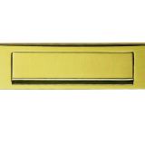 Plain Gravity Flap Letter Plate (270mm x 72mm), Polished Brass