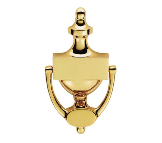 Victorian Urn Door Knocker (152.5mm OR 196mm), Polished Brass