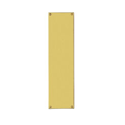 Flat Sheet Finger Plate - 304mm x 77mm - Polished Brass