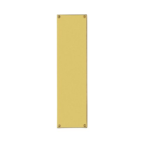 Flat Sheet Finger Plate – 304mm x 77mm – Polished Brass