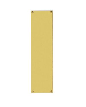 Flat Sheet Finger Plate – 304mm x 77mm – Polished Brass