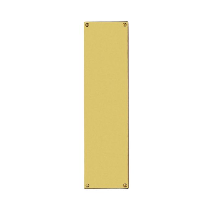 Flat Sheet Finger Plate – 304mm x 77mm – Polished Brass