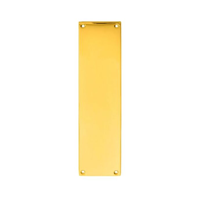 Finger Plate (298mm x 73mm), Polished Brass