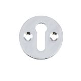 Round Standard Keyhole Escutcheon - 31mm - Polished Chrome