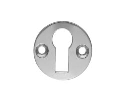 Round Flat Standard Profile Escutcheon (31mm Diameter), Satin Chrome