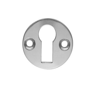 Round Flat Standard Profile Escutcheon (31mm Diameter), Satin Chrome