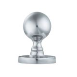 Manital Victorian Ball Mortice Door Knob, Polished Chrome  (sold in pairs)