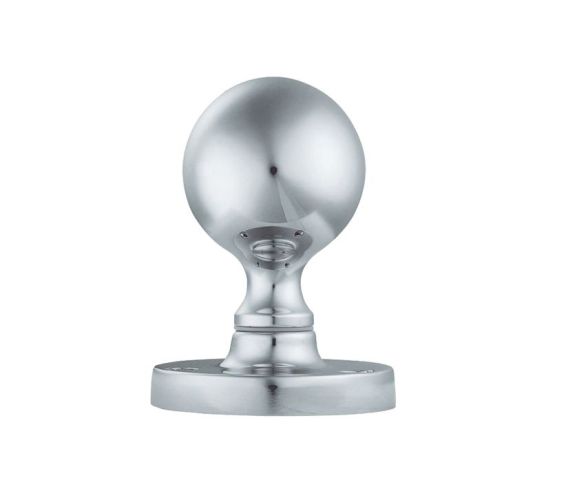 Manital Victorian Ball Mortice Door Knob, Polished Chrome  (sold in pairs)