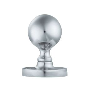 Manital Victorian Ball Mortice Door Knob, Polished Chrome  (sold in pairs)
