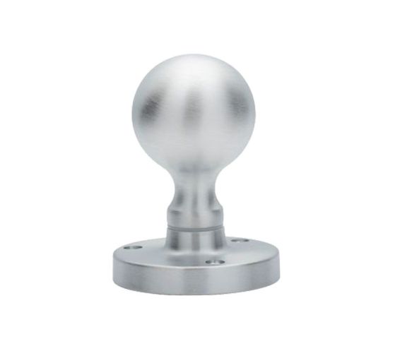 Manital Victorian Ball Mortice Door Knob, Satin Chrome  (sold in pairs)