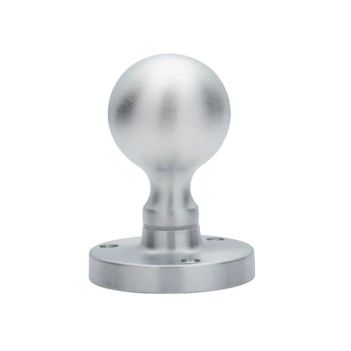 Manital Victorian Ball Mortice Door Knob, Satin Chrome  (sold in pairs)