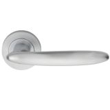 Manital Nirvana Door Handles On Round Rose, Satin Chrome (sold in pairs)