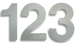 Eurospec Stainless Steel 7" Concealed Pin Fix Numerals (0 - 9), Polished Or Satin Stainless Steel