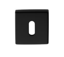 Manital Standard Profile Escutcheon On Square Rose, Black Finish  (Sold In Singles)