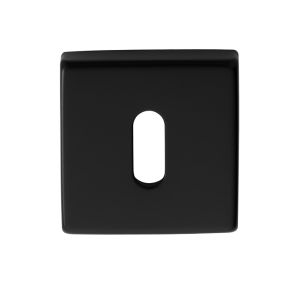 Manital Standard Profile Escutcheon On Square Rose, Black Finish  (Sold In Singles)