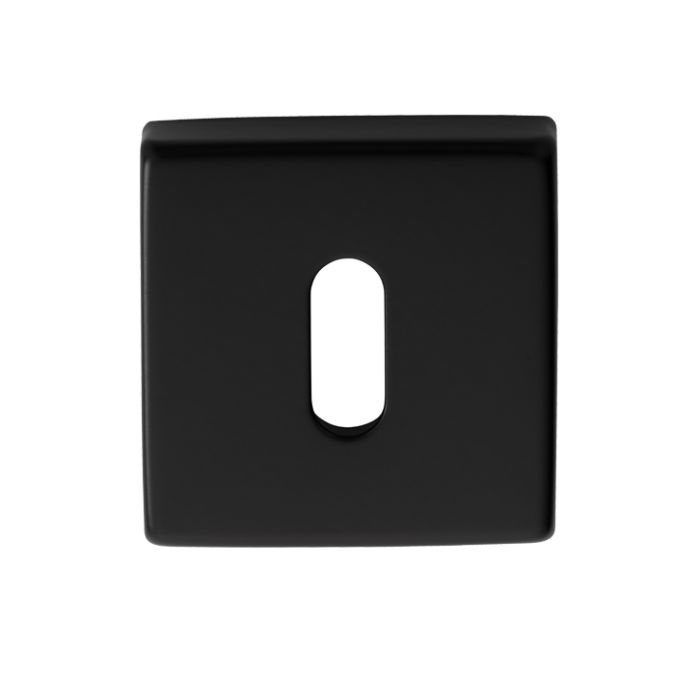 Manital Standard Profile Escutcheon On Square Rose, Black Finish  (Sold In Singles)