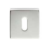 Manital Standard Profile Escutcheon On Square Rose, Polished Chrome  (Sold In Singles)