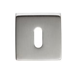 Manital Standard Profile Escutcheon On Square Rose, Satin Chrome  (Sold In Singles)