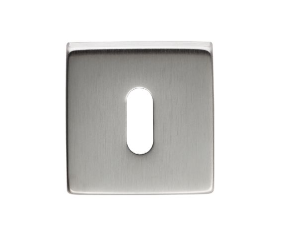Manital Standard Profile Escutcheon On Square Rose, Satin Chrome  (Sold In Singles)