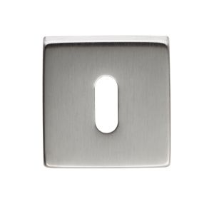 Manital Standard Profile Escutcheon On Square Rose, Satin Chrome  (Sold In Singles)