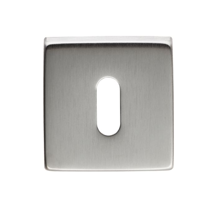 Manital Standard Profile Escutcheon On Square Rose, Satin Chrome  (Sold In Singles)