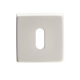 Manital Standard Profile Escutcheon On Square Rose, White Finish  (Sold In Singles)
