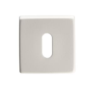 Manital Standard Profile Escutcheon On Square Rose, White Finish  (Sold In Singles)
