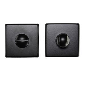 Manital Bathroom Turn & Release On Square Rose, Black Finish  (Sold In Singles)