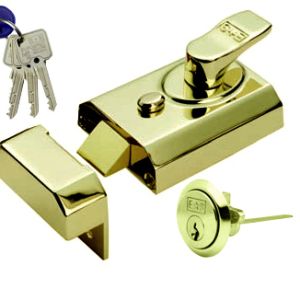 Eurospec Standard Nightlatches (60mm Back Set), Polished Chrome, Satin Chrome Or Polished Brass