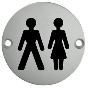 Eurospec Unisex Symbol Sign, Polished Stainless Steel OR Satin Stainless Steel Finish