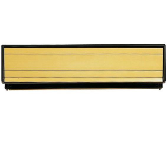 Sleeve Letter Plate (300mm x 69mm), Gold Anodised Aluminium