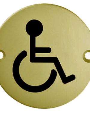 Disabled Symbol, Polished Brass