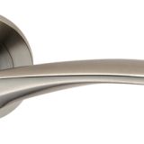 Eurospec Tirolo Satin Stainless Steel Solid Door Handles  (sold in pairs)