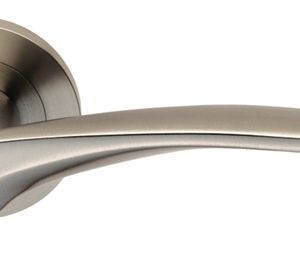 Eurospec Tirolo Satin Stainless Steel Solid Door Handles  (sold in pairs)