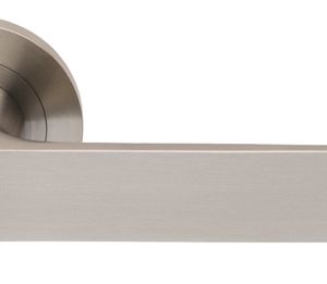 Eurospec Zurigo DDA Compliant Satin Stainless Steel Solid Door Handles  (sold in pairs)