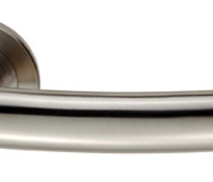 Eurospec Scimitar DDA Compliant Satin Stainless Steel Door Handles  (sold in pairs)