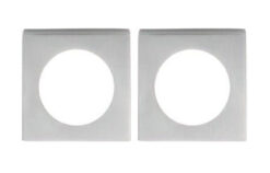 Eurospec Steelworx Square Rose (52mm x 52mm x 7mm), Polished Or Satin Finish