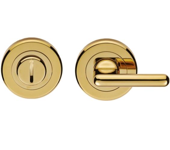 Serozzetta Round DDA Compliant Bathroom Turn & Release, PVD Stainless Brass