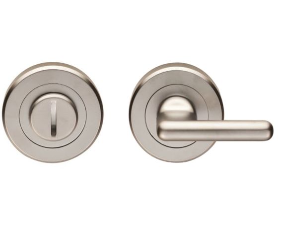 Serozzetta Round DDA Compliant Bathroom Turn & Release, Satin Chrome