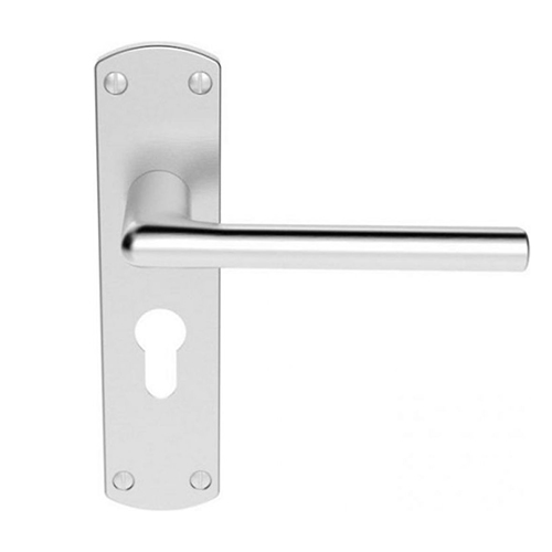 Serozzetta Uno Door Handles On Backplate – Satin Chrome (sold in pairs)